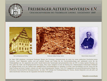 Tablet Screenshot of freiberger-altertumsverein.de